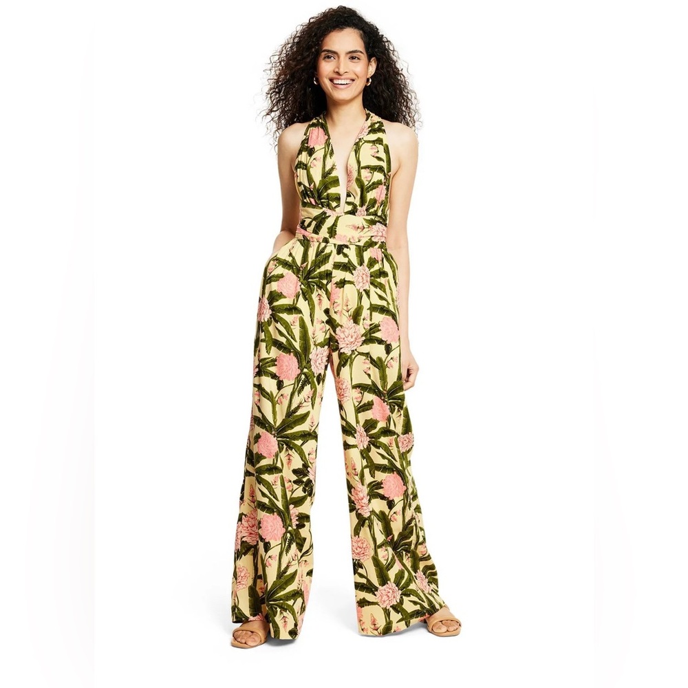 Agua Bendita x Target NWT Peony Botanical Print Jumpsuit Size XS